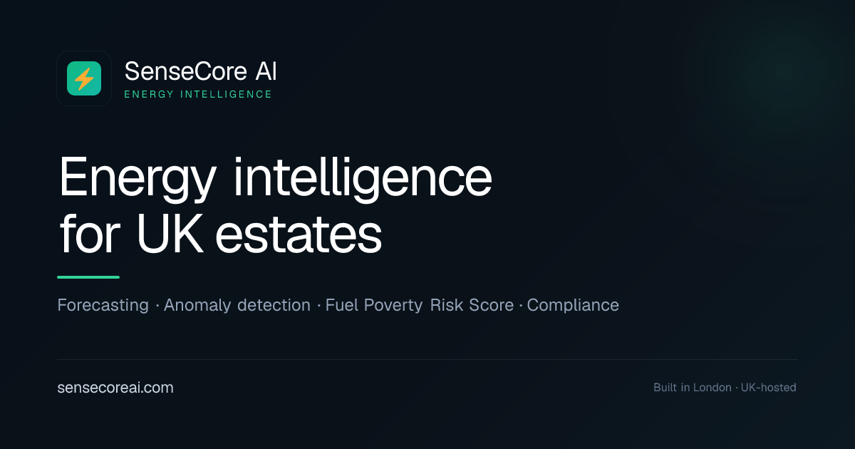SenseCore AI — Energy Intelligence for Public-Sector Estates